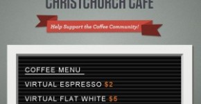 قهوه مجازی به کمک زلزلهزدگان نیوزلند میآید christchurchcafe.com