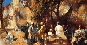 نگارهای از یک قهوهخانه سنتی ایرانی edwin-lord-weeks-persian-cafe1