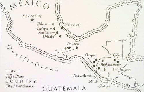 نقشه قهوه مکزیک