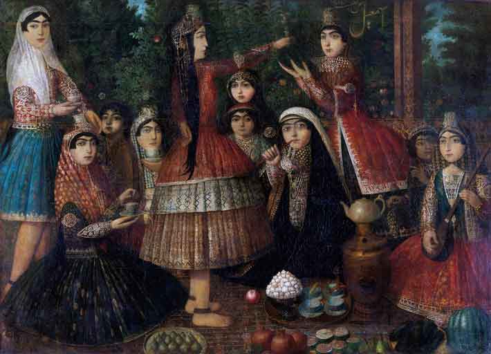 دختران ایرانی گرد سماور