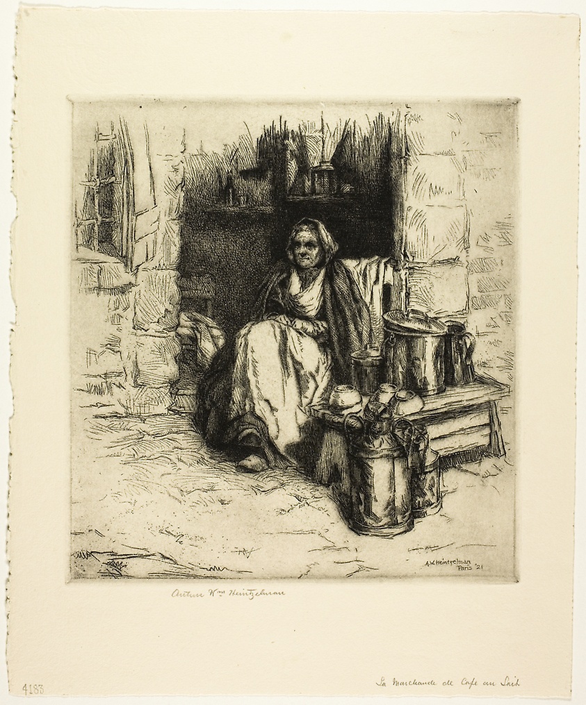 قهوه‌فروش اثر آرتور ویلیام هینتزلمن (1921)